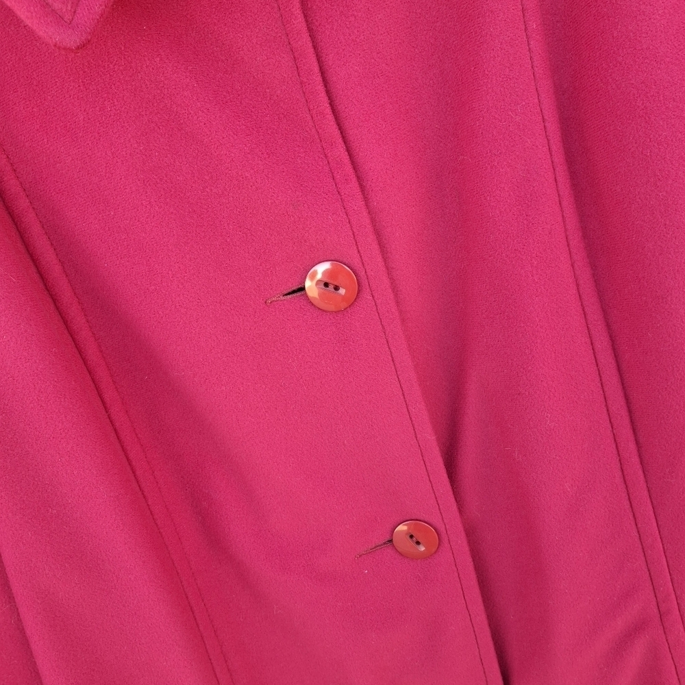 Kashmiracle by Wellington Fashions Cashmere-like Red Button-up Coat  Size 16 - Picture 4 of 15